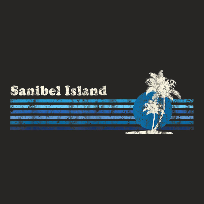 Sanibel Island Fl  Vintage 80s Palm Trees Sunset Tee Ladies Fitted T-Shirt by HeidiLeeBoardman | Artistshot