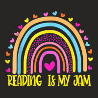 Read Teacher Rainbow Leopard Reading Is My Jam Ladies Fitted T-shirt | Artistshot