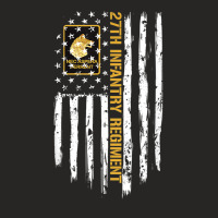 27th Infantry Regiment American Flag Ladies Fitted T-shirt | Artistshot