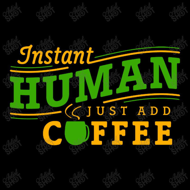 Instant Human Just Add Coffee Cropped Hoodie by Ableh Store | Artistshot