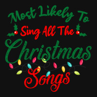 Funny Family Xmas Most Likely To Sing Christmas Songs Rear Car Mat | Artistshot