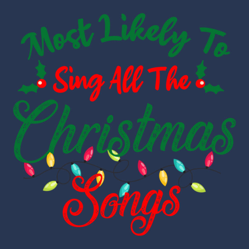 Funny Family Xmas Most Likely To Sing Christmas Songs Men Denim Jacket | Artistshot