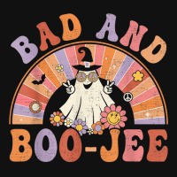 Retro Groovy Bad And Boo Jee Floral Ghost Halloween Hippie Rear Car Mat | Artistshot