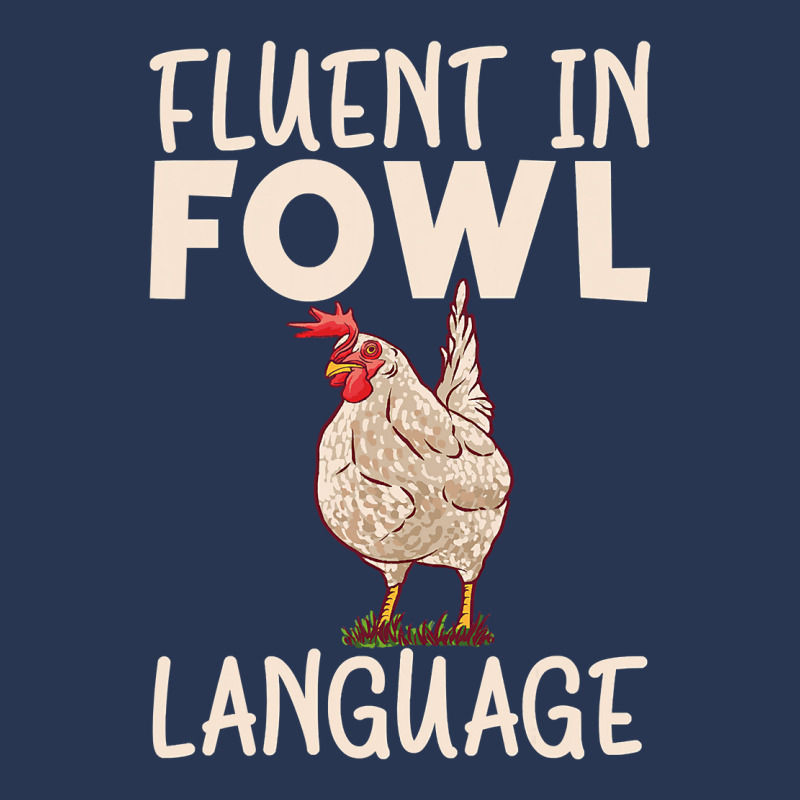 Chicken Chick Fluent In Fowl Language Hen Chicken Lover 80 Rooster Hen Men Denim Jacket | Artistshot