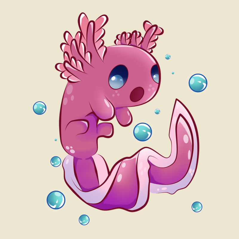 Cute Cartoon Axolotl With Bubbles-y8hya Cropped Hoodie by JessyTee01 | Artistshot