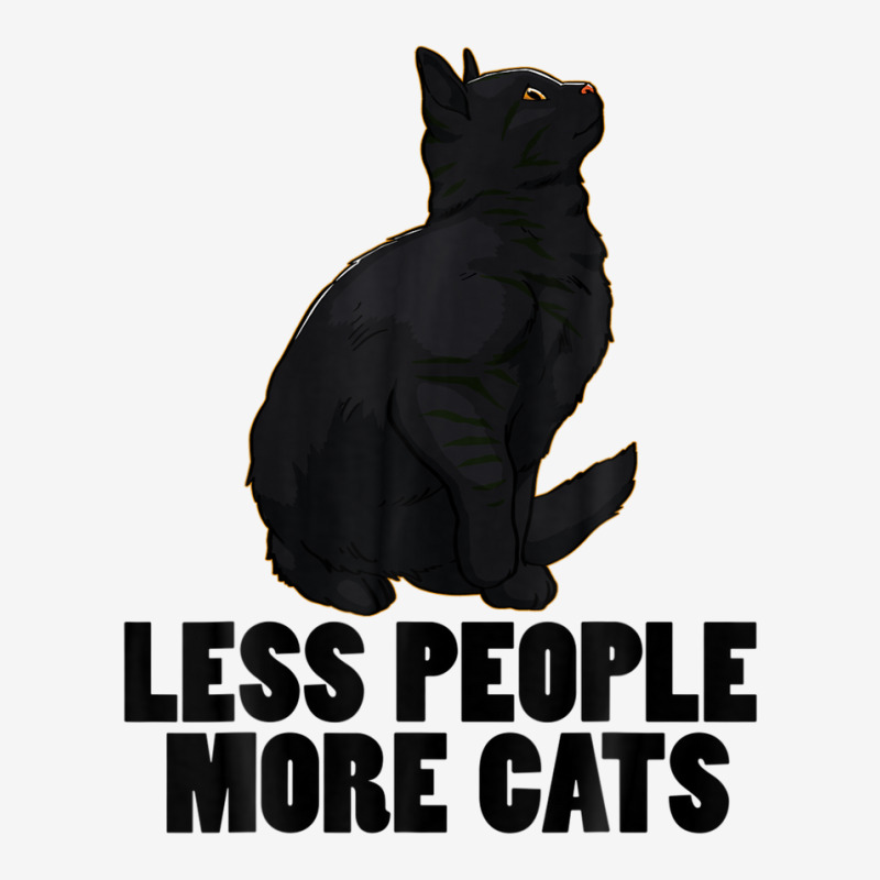 Less People More Black Cat Funny Pet Lover Men Dark Cat Toddler Hoodie by katharinemcmichael90 | Artistshot