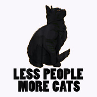 Less People More Black Cat Funny Pet Lover Men Dark Cat Tank Top | Artistshot