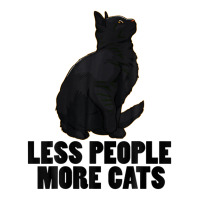 Less People More Black Cat Funny Pet Lover Men Dark Cat Zipper Hoodie | Artistshot