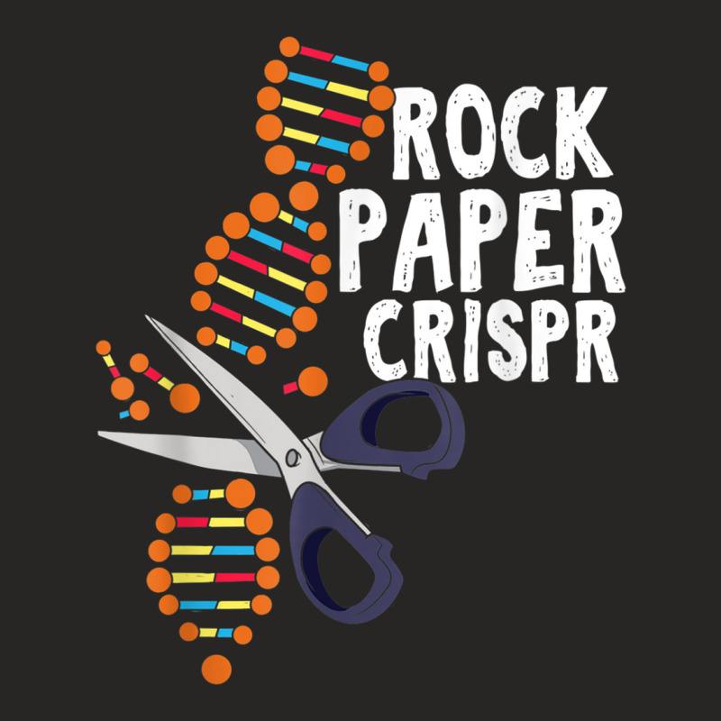 Rock Paper Crispr Dna Biologist Genetic Engineering Science Ladies Fitted T-Shirt by MellieGuilbeault | Artistshot