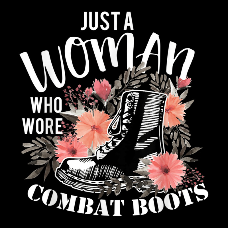 Just A Woman Wore Combat Boots Veteran Maternity Scoop Neck T-shirt by liqualyfu | Artistshot