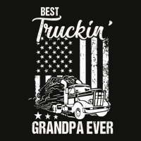 Father Grandpa Best Truckin Grandpa Ever S Day195 Family Dad Scorecard Crop Tee | Artistshot