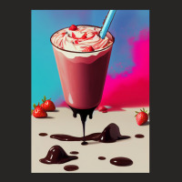 Strawberry Milkshake 2 Ladies Fitted T-shirt | Artistshot