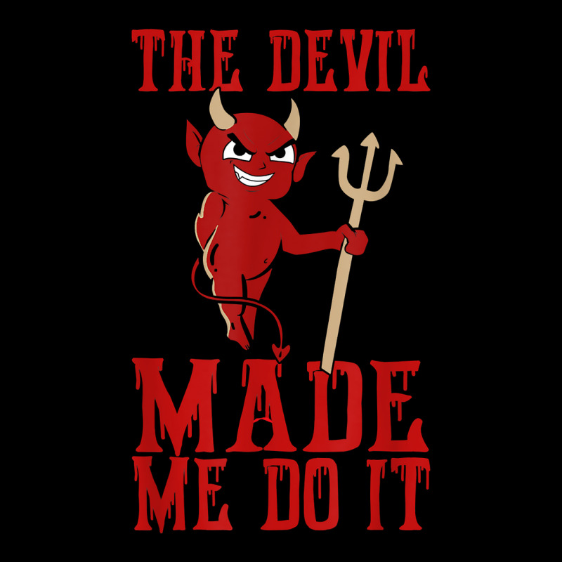 The Devil Made Me Do It Satan Trident Spear Halloween Season T Shirt Fleece Short | Artistshot