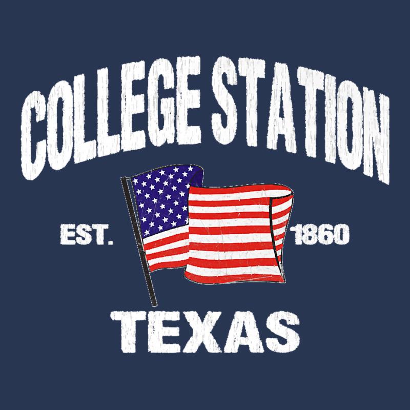 College Station Texas Tx Usa Stars & Stripes Vintage Style Premium Men Denim Jacket | Artistshot