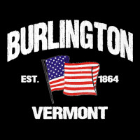 Burlington Vermont Vt Usa Stars & Stripes Vintage Style Premium V-neck Tee | Artistshot