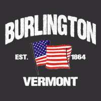 Burlington Vermont Vt Usa Stars & Stripes Vintage Style Premium Vintage Short | Artistshot