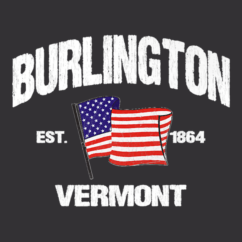 Burlington Vermont Vt Usa Stars & Stripes Vintage Style Premium Vintage Hoodie And Short Set | Artistshot