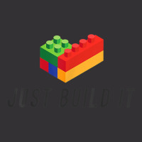 Just Build It Blocks Bricks Building Blocks Toy Vintage Hoodie | Artistshot