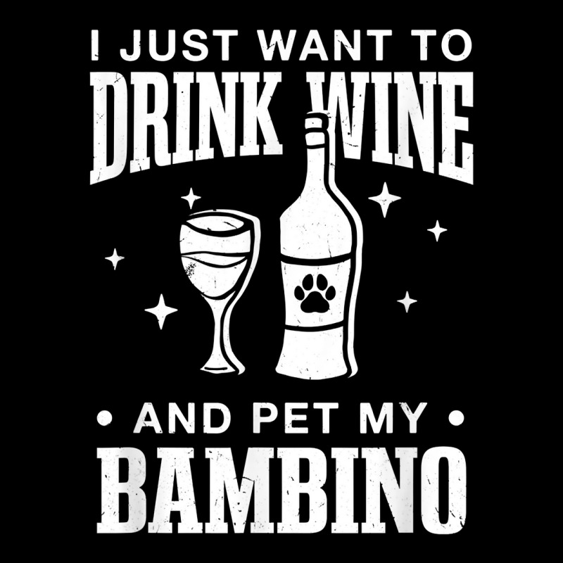 Drink Wine And Pet My Bambino Cat Dog Breed Funny Puppy T Shirt Lightweight Hoodie by rowenapas5d | Artistshot