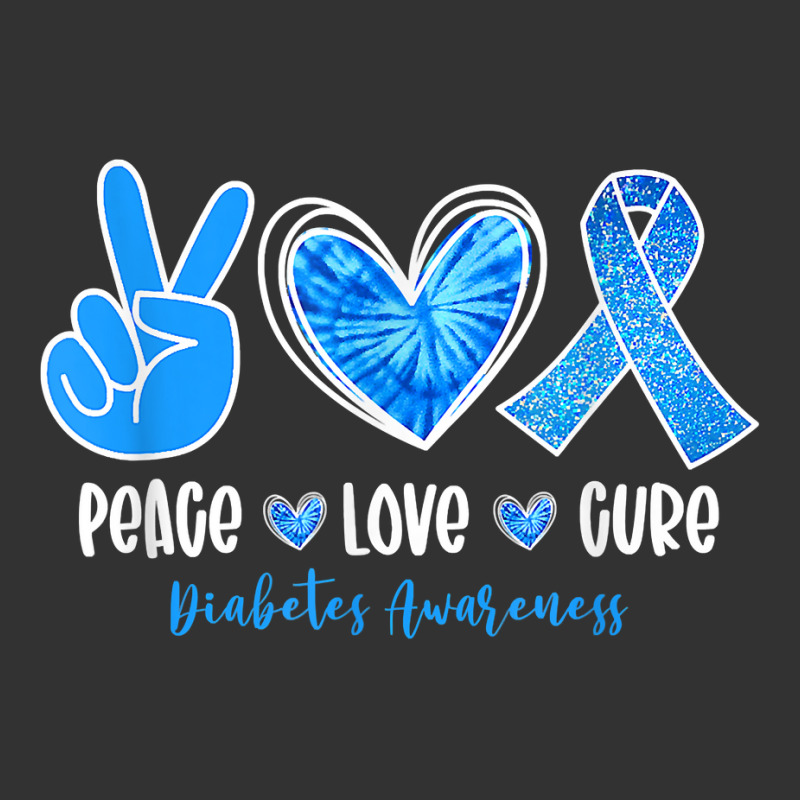 Peace Love Cure Type 1 Diabetes Awareness T1d Blue Ribbon T Shirt Baby Bodysuit by castuvtruc | Artistshot