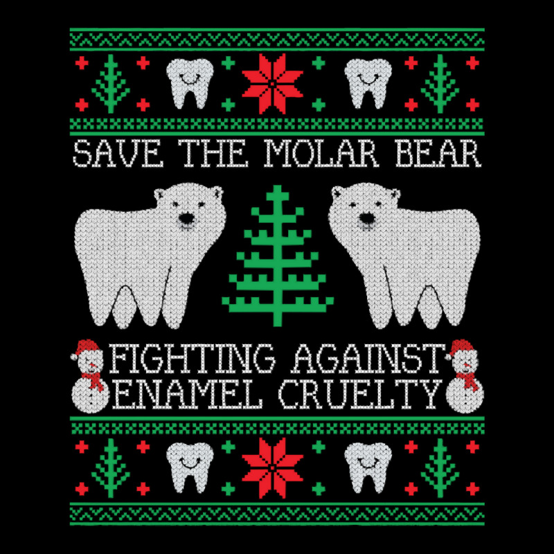 Save The Molar Bear Dental Dentist Ugly Christmas Sweaters Sweatshirt Men's 3/4 Sleeve Pajama Set by annien | Artistshot