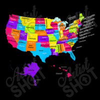 United States Map With States And Capital Cities Women's V-neck T-shirt | Artistshot