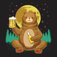 Bear T  Shirt Bear Drinking Beer Camp Fire Outdoor Funny Animal T  Shi T-shirt | Artistshot