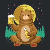 Bear T  Shirt Bear Drinking Beer Camp Fire Outdoor Funny Animal T  Shi Crewneck Sweatshirt | Artistshot