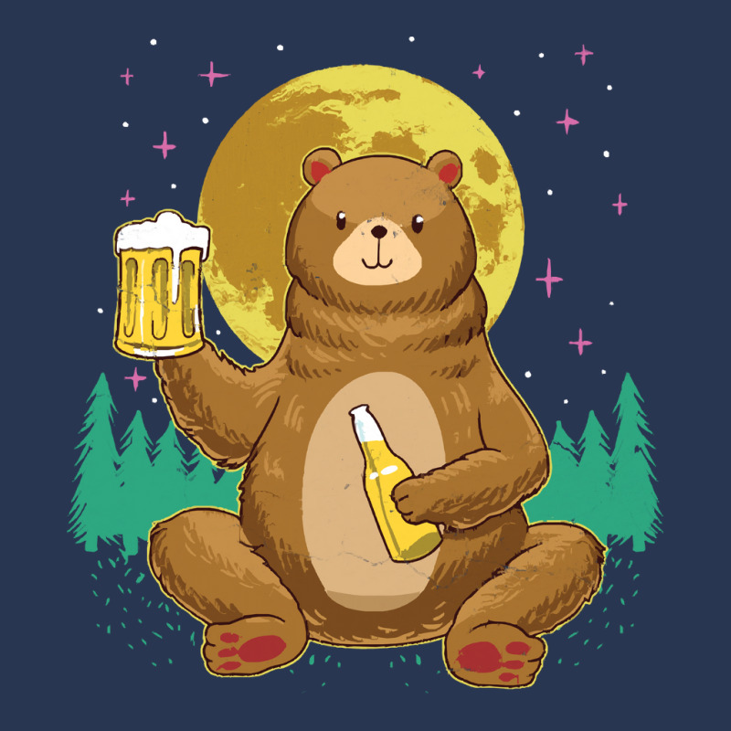 Bear T  Shirt Bear Drinking Beer Camp Fire Outdoor Funny Animal T  Shi Men Denim Jacket by pumpkinslanguid | Artistshot