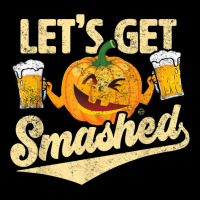 Lets Get Smashed Funny Pumpkin Beer Halloween Adjustable Cap | Artistshot