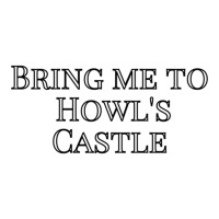 Bring Me To Howls Castle  Black And White Crewneck Sweatshirt | Artistshot