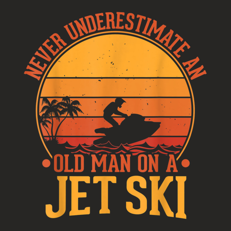 Vintage Water Jet Ski Fun Beach For Men, Retro Jet Ski Ladies Fitted T-Shirt by NormMoskop | Artistshot