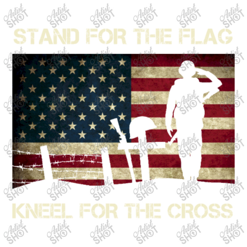 Us Military Stand For The Flag Kneel For The Cross Crewneck Sweatshirt | Artistshot