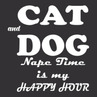 Cat And Dog Naptime Is My Happy Hour   (2) Vintage Hoodie And Short Set | Artistshot