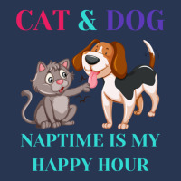 Cat And Dog Naptime Is My Happy Hour , Cat And Dog Love Ladies Denim Jacket | Artistshot