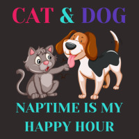 Cat And Dog Naptime Is My Happy Hour , Cat And Dog Love Racerback Tank | Artistshot