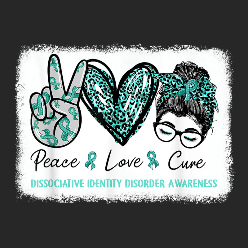 Dissociative Identity Disorder Awareness Teal Peace Love T Shirt Men's T-shirt Pajama Set | Artistshot