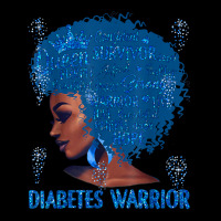 Black Woman Afro African Type 1 Diabetes Warrior Ribbon Blue T Shirt Zipper Hoodie | Artistshot