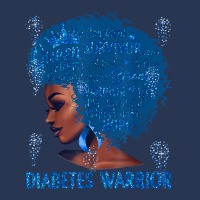 Black Woman Afro African Type 1 Diabetes Warrior Ribbon Blue T Shirt Men Denim Jacket | Artistshot