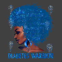 Black Woman Afro African Type 1 Diabetes Warrior Ribbon Blue T Shirt Vintage T-shirt | Artistshot