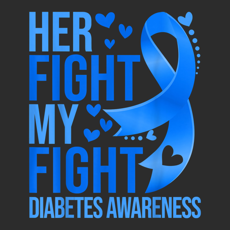 Her Fight Is My Fight Blue Ribbon Type 1 Diabetes Awareness T Shirt Exclusive T-shirt by rowenapas5d | Artistshot