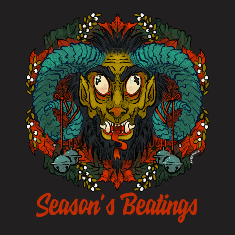 Season’s Beatings Krampus T-Shirt by ROBERTPENNINGTON | Artistshot