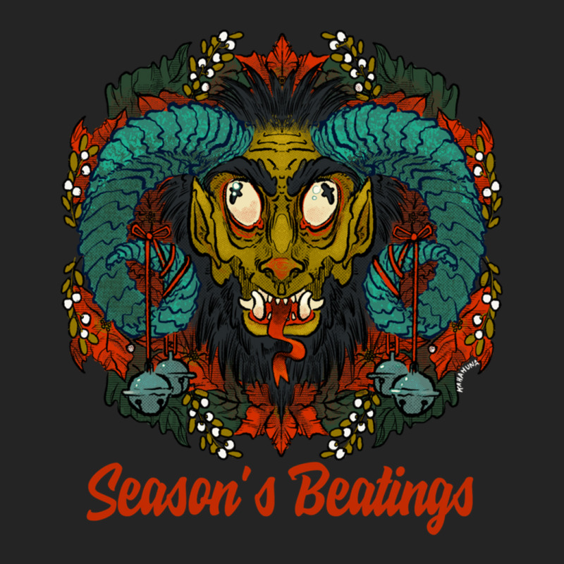 Season’s Beatings Krampus 3/4 Sleeve Shirt by ROBERTPENNINGTON | Artistshot