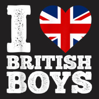 I Love British Boys Funny Red Heart Britain Flag T Shirt T-shirt | Artistshot