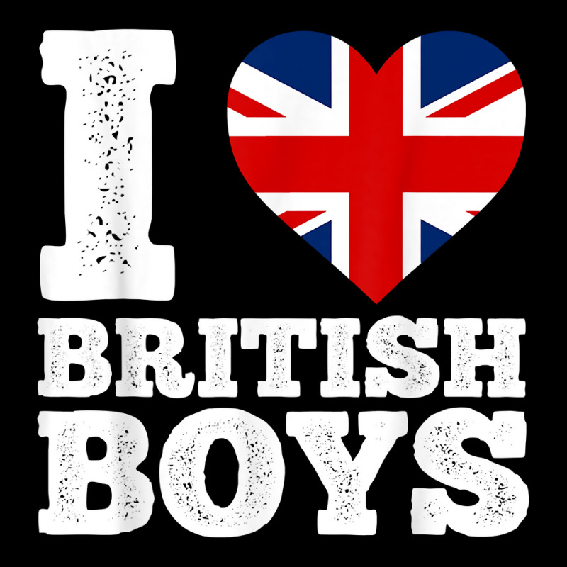 I Love British Boys Funny Red Heart Britain Flag T Shirt Lightweight Hoodie | Artistshot