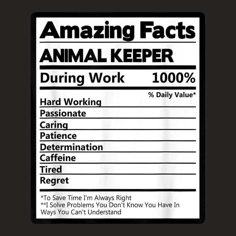 Amazing Facts Animal Keeper During Work Zoo Keeper Zoologist T Shirt Ladies Fitted T-Shirt by silviabzp | Artistshot