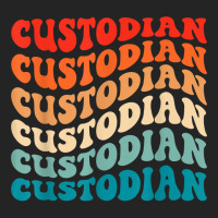 Retro Groovy Custodian 70s Vintage Funny Boho Hippie Wavy T Shirt 3/4 Sleeve Shirt | Artistshot