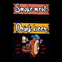 Smoke Meat & Drink Beer Sausage Funny Women Hot Dogs Love T Shirt Adjustable Cap | Artistshot