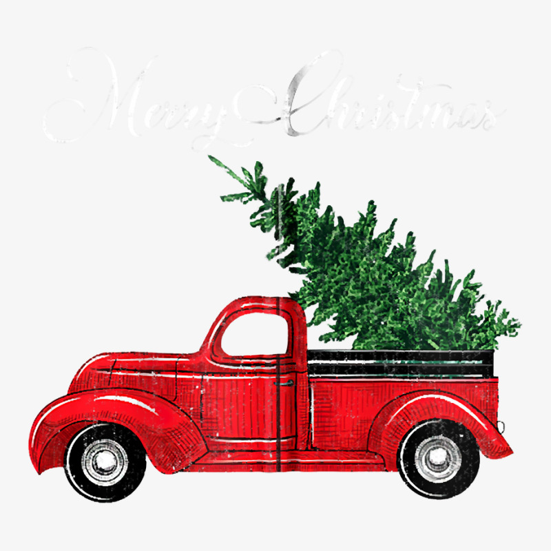 Vintage Wagon Merry Christmas   Tree On Car Xmas Vacation Zip Hoodie Ladies Fitted T-Shirt by TeaMenShop | Artistshot