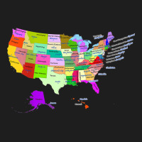 Usa Map With States And Capital Cities Classic T-shirt | Artistshot